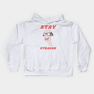 Stay Strange illustration Kids Hoodie